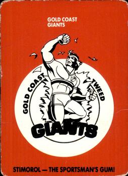 1989 Scanlens #134 Crest - Giants Front